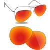 Fiskr Lenti polarizzate di ricambio compatibili con occhiali da sole RayBan Aviator RB3025 da 58 mm, resistenti agli urti e vestibilità perfetta