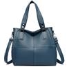 MANNUOSI Donna Borse a Mano PU pelle Grande capacità Borsa a Spalla Hobo Multifunzionale Borsa a tracolla Blu