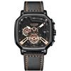 LILUOKE Orologio da polso da uomo, design luminoso, quadrante grande, nero, al quarzo, 30 atm, orologio casual da uomo