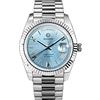 Sugess S433.01 DD Data e giorno Business Seagull ST2146 Orologio meccanico automatico da uomo, Argento, Vestito