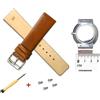 NZZXTO Replacement Leather Watch Band for Skagen Bering Unisex Watches with Screw （30mm Light brown