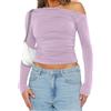 OYIGELZ Top da donna a maniche lunghe per uscire carino base Y2K autunno abiti moda vestiti