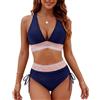bergxperten vessa italia costume da bagno donna, bikini push up vita media nero | spalline regolabili, tessuto elasticizzato, completamente foderato, scollo a V, adatto da S a 3XL, spiaggia e piscina