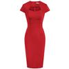GRACE KARIN Abito da Donna Vintage a Matita Manica Corta Aderente Anni '50 39 Colori XS ~ XXXL 7597