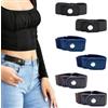 MHYMX Cinture da donna, 3 paia di cinture elastiche regolabili, senza fibbia, invisibili, passanti per cintura per pantaloni, cinture a sgancio rapido per jeans, cintura elasticizzata per donne e uomini,