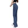VaiKanhai Eleganti pantaloni a zampa di elefante da donna | Comodo tessuto elasticizzato per ufficio e quotidiano, jeans a gamba svasata, a vita alta, pantaloni a zampa di elefante sportivi, jeans ampi