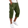 Generico Bermuda Cargo Uomo Pantaloni Corti Estivi 3/4 Bermuda Pantaloncini Slim Fit Molte Tasche in Cotone Tasconati Casual Shorts Leggeri Pantaloni Corti Sportivi