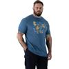 D555 HOVELL- T-shirt estiva da uomo con stampa di icone e schizzi sulla spiaggia, colore verde acqua scuro, 2XL-8XL, Foglia di tè scuro., 4XL (tall) (plus)