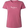 Pepe Jeans New Virginia Maglietta da Donna Slim Fit a Maniche Corte