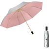 HUAMu Ombrello con protezione UV, ombrello portatile, impermeabile e protezione UV al 99,9%, ombrello da golf compatto e personale, ombrello da golf con titanio argento + doppio rivestimento anti-UV