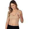 Bravado Designs Reggiseno premaman e allattamento senza cuciture a doppio strato, senza ferretto, regolabile per l'allattamento al seno, taglie dalla S alla XXL, Nude, L