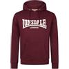 Lonsdale Felpa con cappuccio Wolterton, rosso oxblood, L