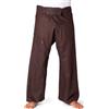 PANASIAM Pantaloni da Pescatore Thai - Pantaloni a Portafoglio in Canapa | Per donna & uomo, pantaloni yoga & arti marziali, vita regolabile, tecnica a portafoglio, tinta unita