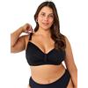 Zizzi Swim by - Bikini da donna, taglie grandi, con ferretto, taglia 42-60, Nero , 46 Große Größen
