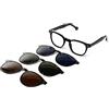 Hally & Son HS778V01, Occhiali Unisex - Adulto, Black, 50