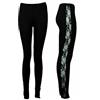 Prime fashions Leggings da donna in pizzo con pannello laterale, sexy, in pizzo, abbigliamento casual o da festa, multiuso, Nero , S-M