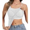 SHAPERIN Donna Canotta con Reggiseno Incorporato Canottiera Aderente Canottiera di Base Racerback Canotta Senza Maniche Maglietta Tops
