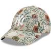 New Era 9FORTY Cappello da Donna Stampa Totale Floreale MLB New York Yankees Beige/Bianco