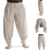 HEMAD Pantaloni vichinghi Odin in cotone marrone, colore canapa, nero, S/M, L/XL, XXL/XXXL