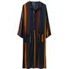 FUIW Caftano a righe colorate da uomo con bottoni arabi top Tuic allentati