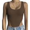 SHEKINI Body Donna Elegante Sexy Bodysuit Senza Maniche Scollo a U Shapewear Tops Contenitivo Modellante Intimo Body Donna Estivo Canottiera Top e Tanga Camicie Blusa Clubwear