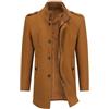 Allthemen Cappotto Lana Invernale Uomo Collo Alto Parka Media Lunghezza | Caldo,Antivento,Collo Spesso,Vestibilità Regular,Tinta Unita,Trench Coat,Overcoat Cerniera,Casual Business,2 Tasche Interne