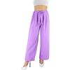 JOPHY & CO. Pantaloni Donna Elegante a Vita Alta con Fiocco Decorato (cod. 6303) (Lilla, M)