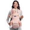 Momcozy Marsupio Neonato 2-in-1 con Sede Anca Ergonomico 20 kg Rosa