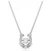 Swarovski Pendente Symbolica, Crystal Pearl, Taglio Round, Pavé, Ferro Di Cavallo, Bianco, Placcato rodio