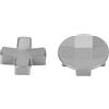 BONKZEBU Kit D Pad Durevole in Acciaio Inossidabile per, Pulsanti Direzionali Ad Alta Precisione per un Controllo Accurato e Veloce, Adatto Ai Giocatori (Argento)