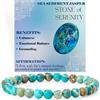 Bivei Diaspro di sedimento marino - Serenità - signora braccialetto perline 6mm semiprezioso cristallo naturale elastico elastico cristallo accessori regalo di yoga Small