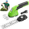 PINOZE Cesoia e tagliasiepi senza fili, 2 in 1, portatile, 7,2 V, piccolo, elettrico, 2,0 Ah, ricaricabile a batteria, tagliaerba per giardino, cortile, cura del prato