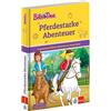 Klett Bibi & Tina: Pferdestarke Abenteuer: 4 spannende Pferde-Abenteuer in einem Band. Mit Hufeisen-Quiz. Leseanfänger 1. Klasse, ab 6 Jahren