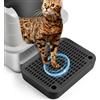 Bartuke Rampa per gatti con funzione filtro, scala gatto per lettiera automatica autopulente robot, ideale per gattini & gatti anziani (Nero)
