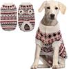Hjumarayan Maglione per cani in stile bohémien, maglione natalizio lavorato a maglia con foro per imbracatura, vestiti invernali caldi e spessi, per Pit Bull, Lean Lab, rosso, XXL