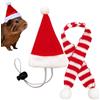 Ancsttu Cappellini Per Galline - Costume Santa Cosplay | Cappellino Babbo Natale Regolabile Con Laccio - Per Coniglio Criceto Cucciolo Decorazione Fattoria