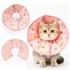 lemgyiamz Collare Protettivo Gatto, Collare Elisabettiano Gatto, Collare Elisabettiano Cane, Trama in Poliestere Taglia S per Convalescenza Post-Operatoria, Rosa 24.5x28.8cm