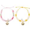 Generico 2 Pz collare di coniglio bunny rabbit cattier bell collare accessori gabbia recinzione Carino decorativo per animali domestici per animali domestici stoffa