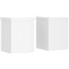 vidaXL Supporti per Piante 2 pz Bianchi 15x15x20 cm Legno Multistrato, Supporto per Fiori, Porta Fiori, Supporto per Piante da Interno, Porta Piante