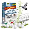 Albagarden - Repellente Piccioni - Disabituante in Sfere di Cellulosa - Barriera Vegetale Olfattiva Anti Piccioni - Dissuasore Naturale x 100 gr x 4 Pz