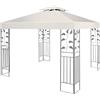 GIANTEX Tetto di Ricambio, per Gazebo Giardino di 3 x 3 M, Doppio/Singolo Strato, in Tessuto Poliestere, Impermeabile e Anti-UV, per Cortile/Spiaggia/Parco, 3 Colori e 2 Stili