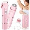 Focenat Rasoio Elettrico Donna 2 in 1, Epilatore Elettrico Ricaricabile, Uso Bagnato e Asciutto, IPX7 Impermeabile, Depilazione Indolore per Corpo, Ascelle, Gambe e Bikini