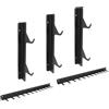 Generic Organizzatore con Barra per Trazioni a Parete con 3 Rack 12 Ganci Capacità di 250 Libbre per Accessori per la Conservazione della Palestra
