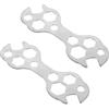 Luxshiny 2 Pezzi Chiave Multifunzione per Raggi Bici e Moto in Lega di Alluminio Argento, Strumenti Precisi e Resistenti per Manutenzione e Riparazioni Domestiche