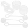 Hoement Tappo in Silicone Bianco per Bottiglia Sportiva Chiusura Ermetica Anti-perdite, Set, Accessorio Riutilizzabile per Tappi Antigoccia e Paraschizzi
