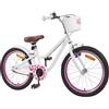HGKMBRY Bicicletta da 18 pollici con ruote di sostegno, colore bianco
