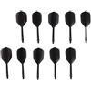 MAGICLULU 10 Pezzi Alette per Freccette Professionali Integrate Stelo in Plastica Nero, Foro di Blocco e Rimozione Facile per Darts Beginners e Professionisti