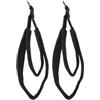 Allthingstore Pilates - Cinghie per piedi a doppio anello per Reformer, morbide per fettuccia in cotone con anelli a D, fasce per esercizi a doppia lunghezza, per casa, palestra, fitness, colore nero, confezione da