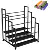 YPIEZI Rack professionale e carrello in metallo per lo stoccaggio di tappetini yoga, dotato di ruote bloccabili; soluzione ideale per istruttori di yoga e appassionati di fitness