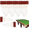 Generico Billiard Net - Drop Pocket Bags, 6 Pack PU Leather Replacement Nets With Du